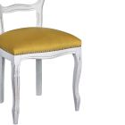 Chair in Solid Beech Wood, White Edged Finish, Made in Italy - Iron Viadurini
