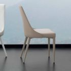 Metal chair entirely covered in Nepitella eco-leather Viadurini