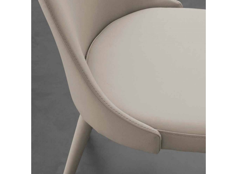 Metal chair entirely covered in Nepitella eco-leather Viadurini