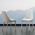 Dining chair Nepitella, with eco-leather upholstery, modern design
