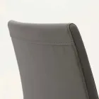Metal chair covered in Caserta eco-leather, modern design Viadurini