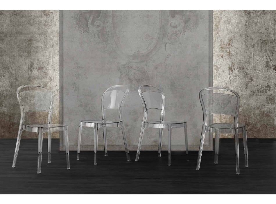Transparent Polycarbonate Chair, Modern Design - Yanis Viadurini