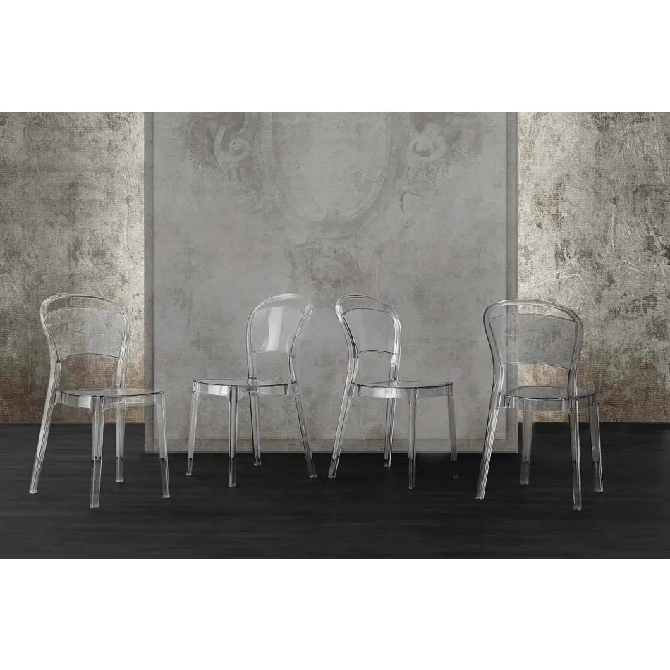 Transparent Polycarbonate Chair, Modern Design - Yanis Viadurini