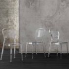 Modern transparent polycarbonate chair produced in Italy Ferrara Viadurini