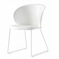 Polypropylene Chair with Sled Base Made in Italy, 2 Pieces - Connubia Tuka