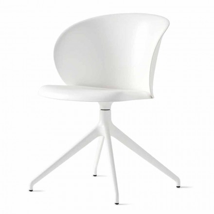 Recycled Polypropylene Chair with Swivel Base Made in Italy - Connubia Tuka Viadurini