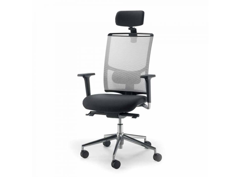 Mina semidirectional and operative leatherette chair made in Italy Viadurini