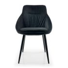 Chair in Velvet and RAL Lacquered Steel Made in Italy 4 Pieces - Mariapina Viadurini