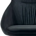 Chair in Velvet and RAL Lacquered Steel Made in Italy 4 Pieces - Mariapina Viadurini