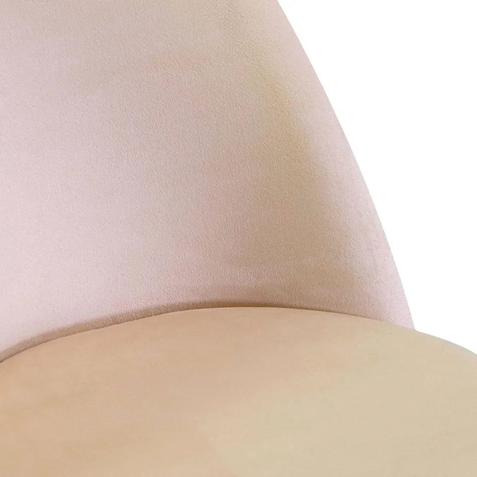 Velvet Chair and Metal Frame in Different Finishes - Penna Viadurini