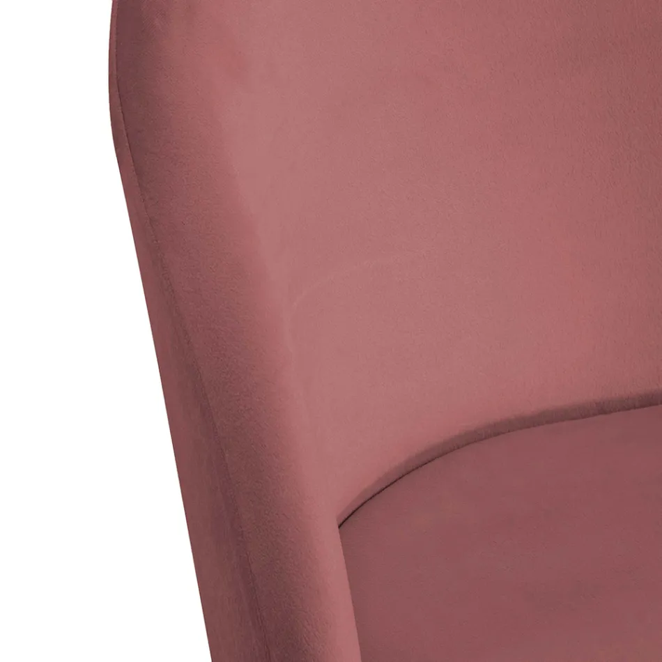 Velvet Chair and Metal Frame in Different Finishes - Penna Viadurini