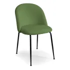 Velvet Chair and Metal Frame in Different Finishes - Penna Viadurini