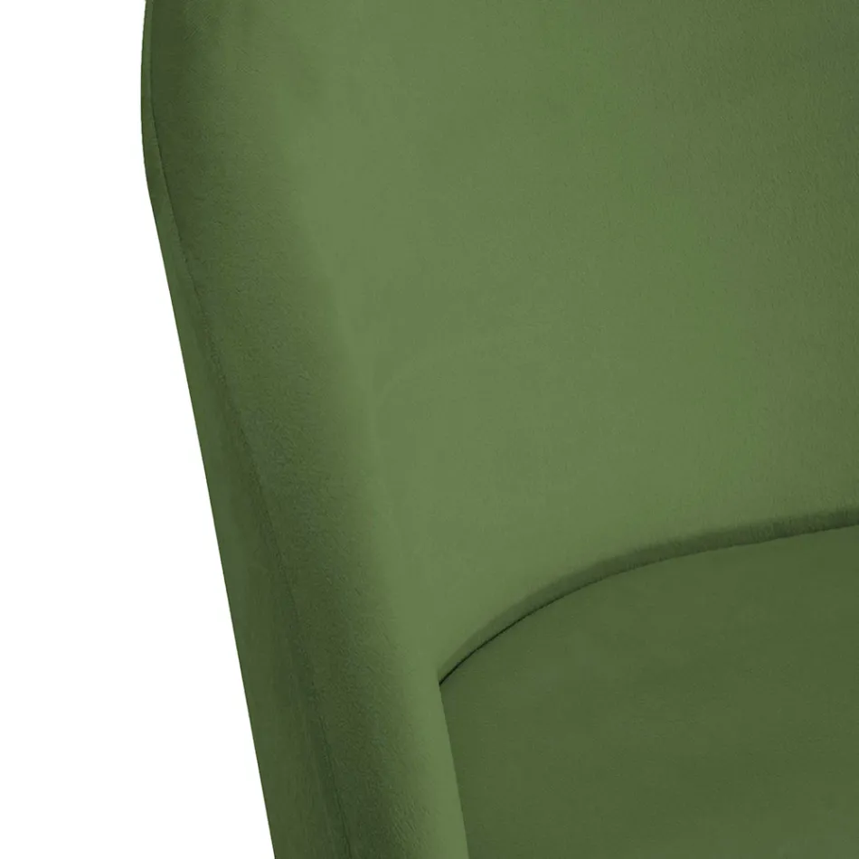 Velvet Chair and Metal Frame in Different Finishes - Penna Viadurini