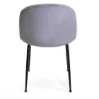 Velvet Chair and Metal Frame in Different Finishes - Penna Viadurini