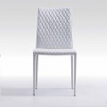 Modern design chair entirely eco-leather coated made in Italy Afra