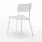Modern design chair in wood and metal, Elmas, 4 pieces Viadurini