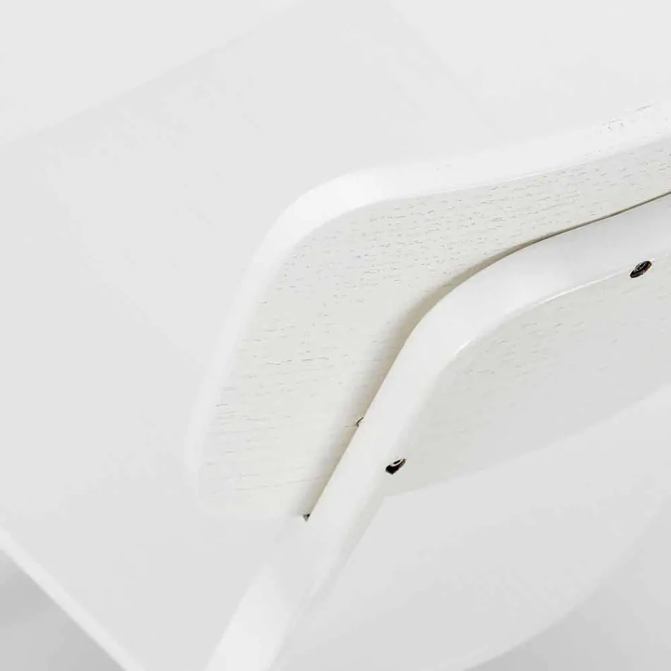 Modern design chair in wood and metal, Elmas, 4 pieces Viadurini