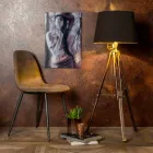 Living chair with modern design in imitation leather, Elice, 4 pieces Viadurini