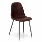 Living chair with modern design in imitation leather, Elice, 4 pieces Viadurini