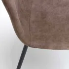 Living chair with modern design in imitation leather, Elice, 4 pieces Viadurini