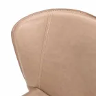 Modern living chair completely covered in imitation leather, Accadia, 4 pieces Viadurini