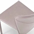 Modern living chair completely covered in imitation leather, Accadia, 4 pieces Viadurini