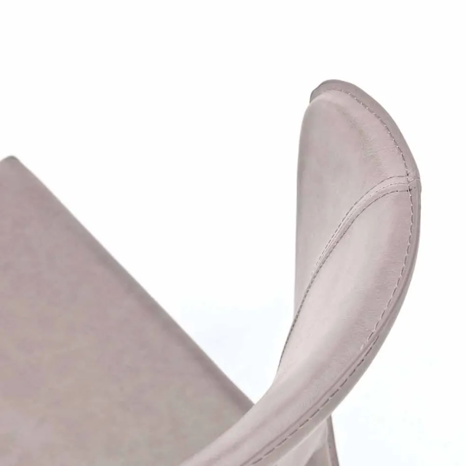 Modern living chair completely covered in imitation leather, Accadia, 4 pieces Viadurini