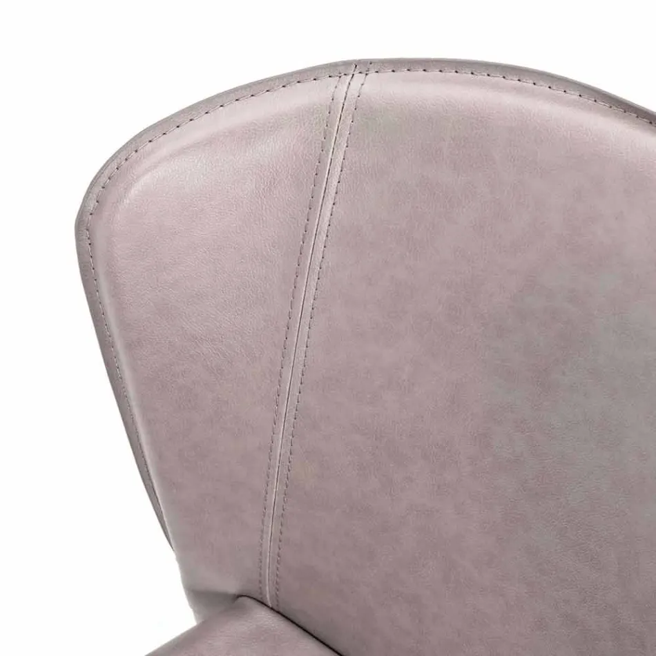 Modern living chair completely covered in imitation leather, Accadia, 4 pieces Viadurini