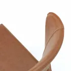 Modern living chair completely covered in imitation leather, Accadia, 4 pieces Viadurini