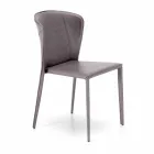 Modern living chair completely covered in imitation leather, Accadia, 4 pieces Viadurini