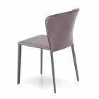 Modern living chair completely covered in imitation leather, Accadia, 4 pieces Viadurini