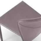 Modern living chair completely covered in imitation leather, Accadia, 4 pieces Viadurini