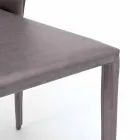 Modern living chair completely covered in imitation leather, Accadia, 4 pieces Viadurini