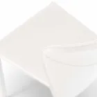 Modern living chair completely covered in imitation leather, Accadia, 4 pieces Viadurini