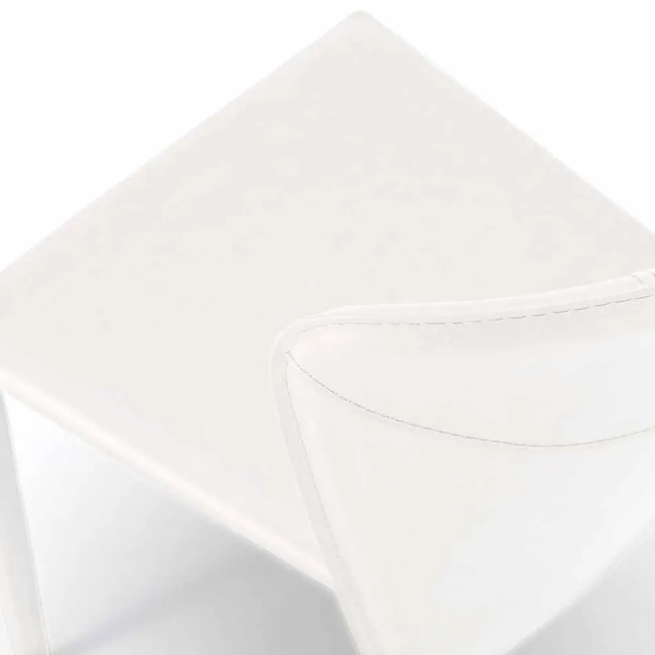 Modern living chair completely covered in imitation leather, Accadia, 4 pieces Viadurini