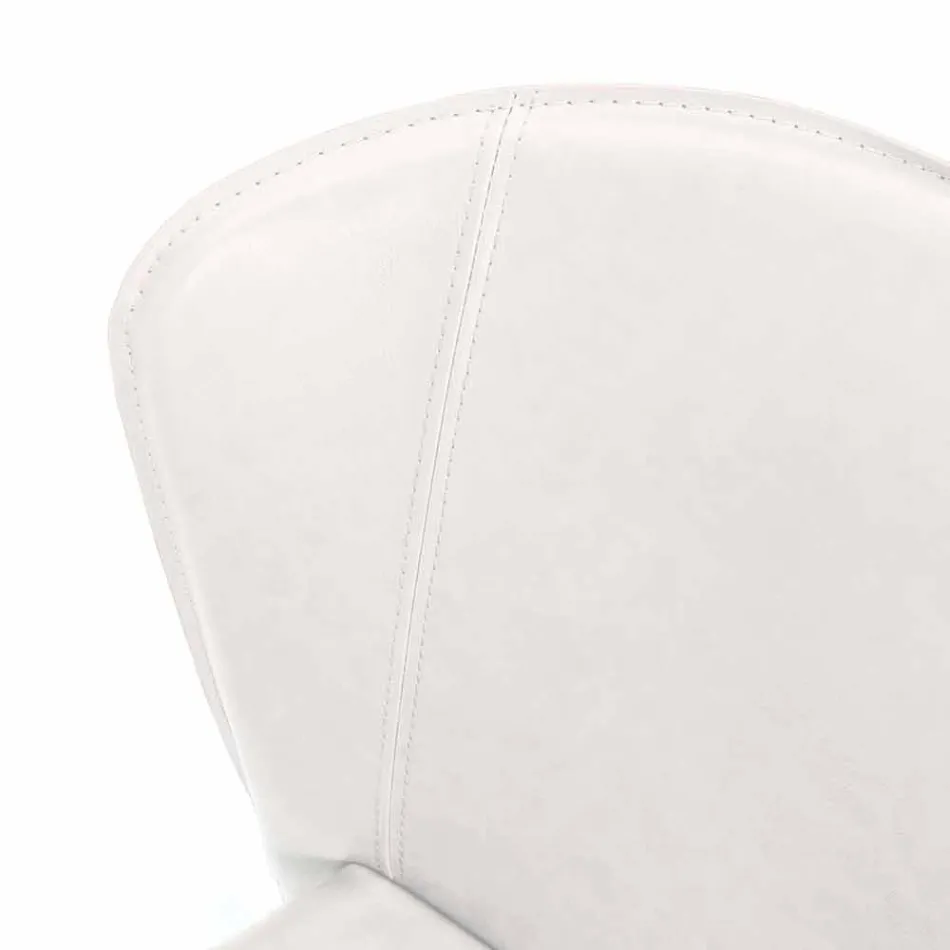 Modern living chair completely covered in imitation leather, Accadia, 4 pieces Viadurini