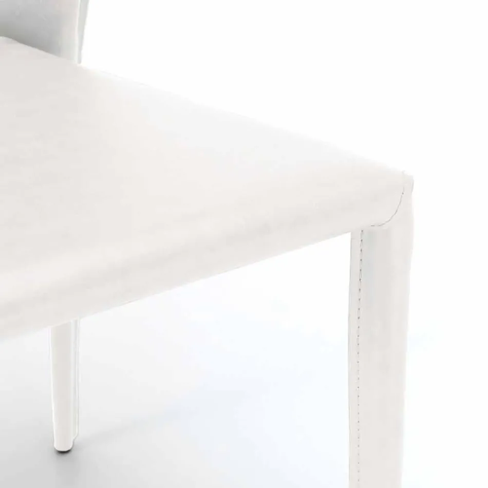 Modern living chair completely covered in imitation leather, Accadia, 4 pieces Viadurini