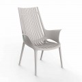 Lounge Chair with Armrests for Outdoor in Plastic 4 Pieces - Ibiza by Vondom