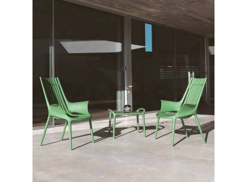 Lounge Chair with Armrests for Outdoor in Plastic 4 Pieces - Ibiza by Vondom Viadurini