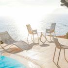 Lounge Chair with Armrests for Outdoor in Plastic 4 Pieces - Ibiza by Vondom Viadurini