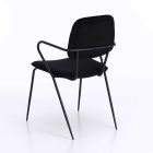 Modern Chair with Armrests and Seat Covered in Velvet, 4 Pieces - Cioli Viadurini