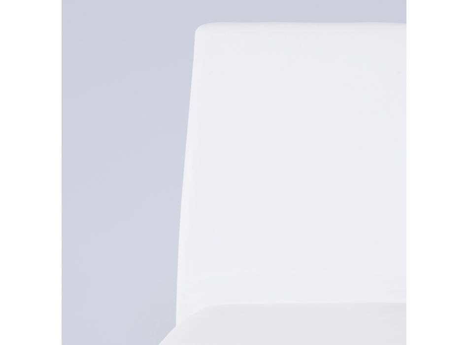 Modern Living Room Chair in Eco-Leather and Metal Made in Italy - Reka Viadurini
