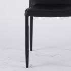 Modern Living Area Chair in Eco-Leather and Metal Made in Italy - Michaela Viadurini