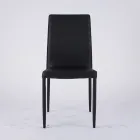 Modern Living Area Chair in Eco-Leather and Metal Made in Italy - Michaela Viadurini