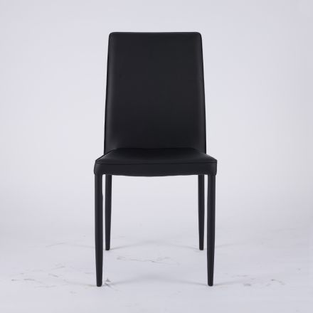 Modern Living Area Chair in Eco-Leather and Metal Made in Italy - Michaela Viadurini