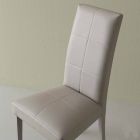 Linear modern chair in ice gray eco-leather Viadurini