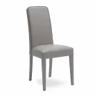 Modern chair in beech wood and imitation leather Fanny, 4 pz Viadurini