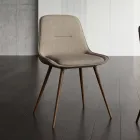 Modern Chair in Metal and Stain-Resistant Fabric in Dove Gray or Anthracite - Canova Viadurini