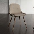 Modern Chair in Metal and Stain-Resistant Fabric in Dove Gray or Anthracite - Canova