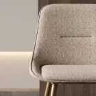 Modern Chair in Metal and Stain-Resistant Fabric in Dove Gray or Anthracite - Canova Viadurini